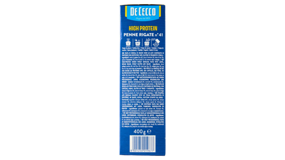De Cecco High Protein Penne Rigate N° 41 400 G