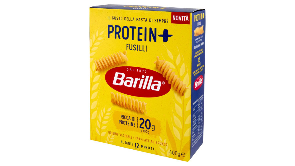 Barilla Protein+ Fusilli, Pasta Ricca Di Proteine Di Origine Vegetale, 400 G