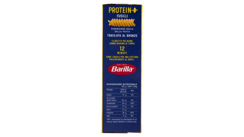 Barilla Protein+ Fusilli, Pasta Ricca Di Proteine Di Origine Vegetale, 400 G