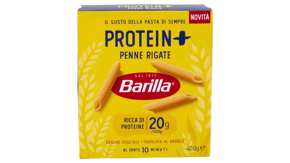 Barilla Protein+ Penne Rigate, Pasta Ricca Di Proteine Di Origine Vegetale, 400 G