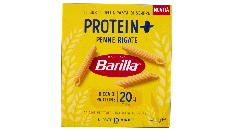 Barilla Protein+ Penne Rigate, Pasta Ricca Di Proteine Di Origine Vegetale, 400 G
