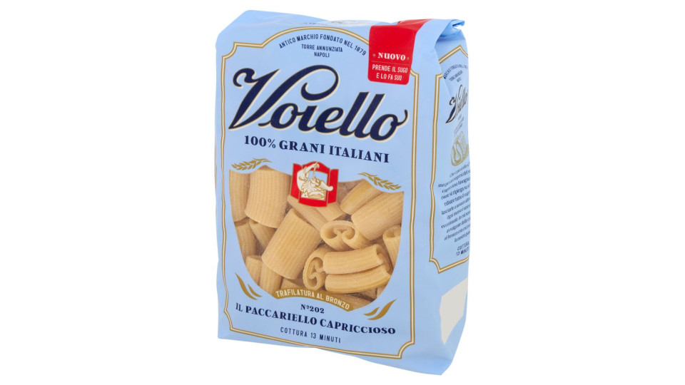 Voiello Pasta Il Paccariello Capriccioso N°202 Grani 100% Italiani Trafilata Bronzo 500g