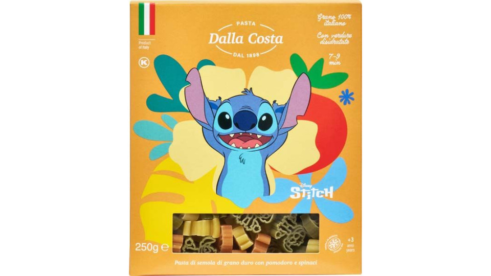 Pasta Di Semola Di Grano Duro Con Pomodoro E Spinaci Stitch Dalla Costa 250 G