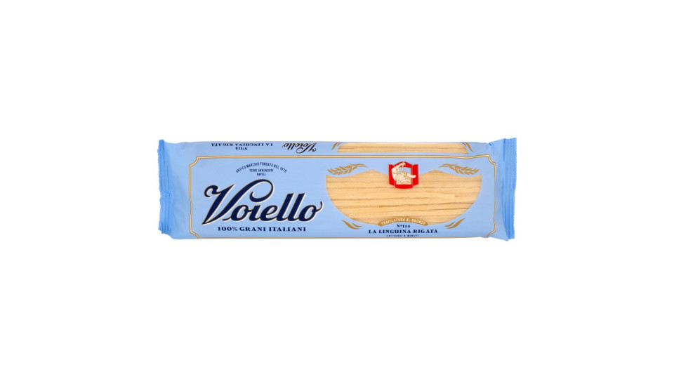 Voiello Pasta La Linguina Rigata N°114 Grani 100% Italiani Trafilata Bronzo 500g