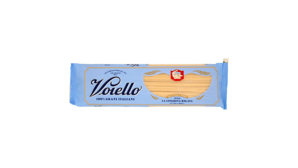 Voiello Pasta La Linguina Rigata N°114 Grani 100% Italiani Trafilata Bronzo 500g