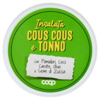 Insalata Cous Cous E Tonno Con Pomodori, Ceci, Carote, Olive E Semi Di Zucca 200 G