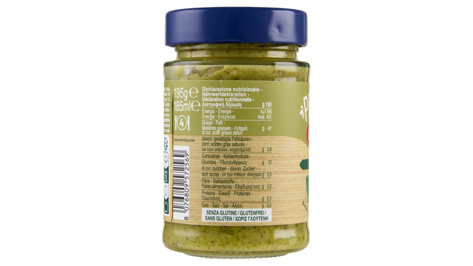 Barilla Pesto Genovese Vegan Condimento E Sugo Per Pasta 195 G