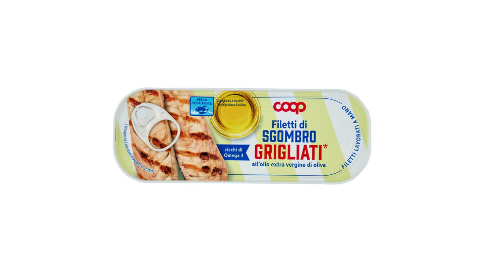 Filetti Di Sgombro Grigliati* All'olio Extra Vergine Di Oliva 120 G
