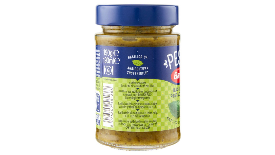 Barilla Pesto Basilico E Pistacchio Condimento E Sugo Per Pasta 190 G