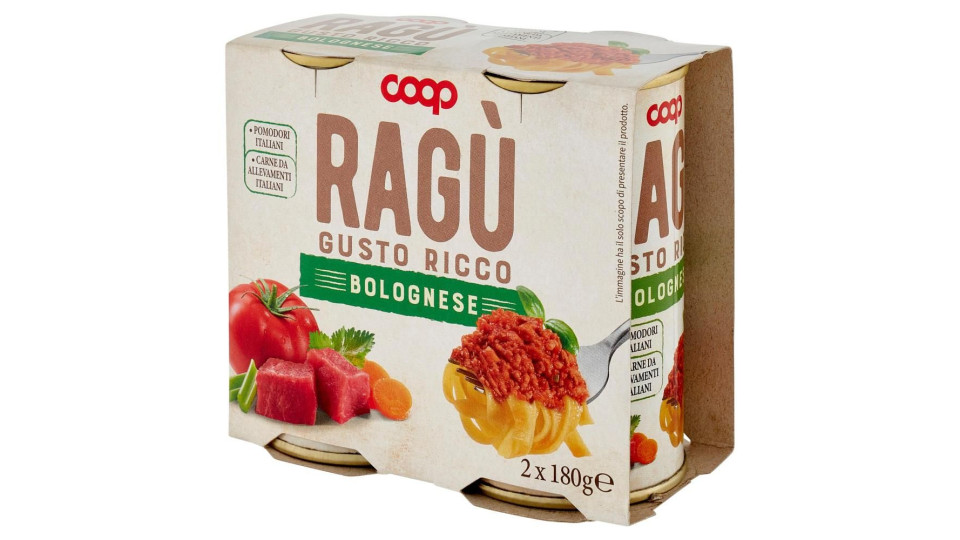 Ragù Gusto Ricco Bolognese 2 X 180 G