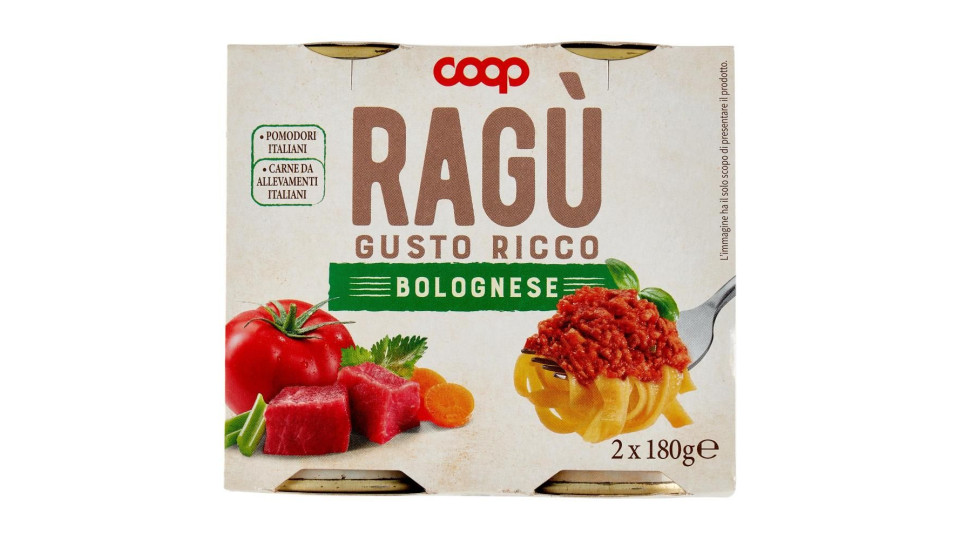 Ragù Gusto Ricco Bolognese 2 X 180 G