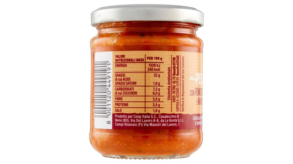 Pesto Con Pomodori Secchi E Mandorle 180 G