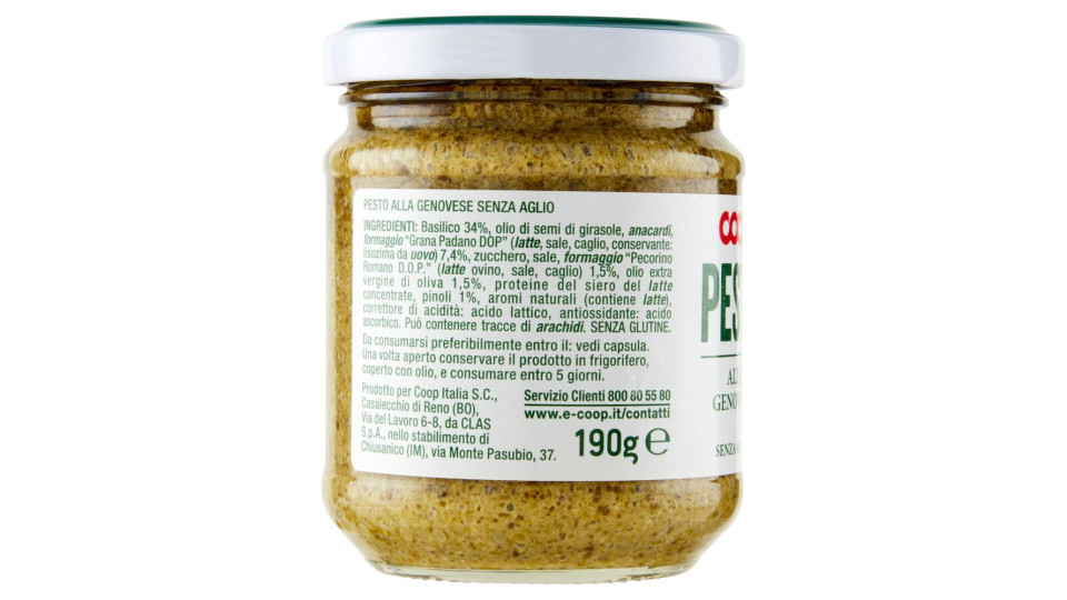 Pesto Alla Genovese Senza Aglio 190 G