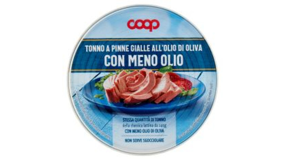 Tonno A Pinne Gialle All'olio Di Oliva Con Meno Olio 220 G