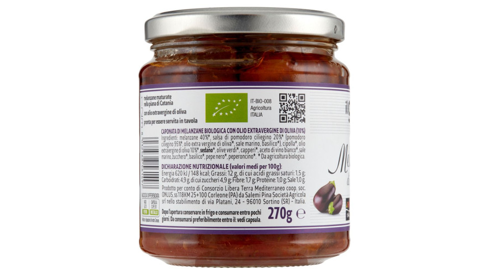Libera Terra Il Giusto Gusto Di Sicilia Caponata Di Melanzane Di Sicilia Bio 270 G