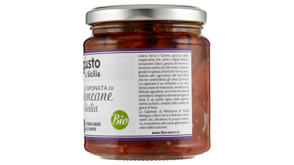 Libera Terra Il Giusto Gusto Di Sicilia Caponata Di Melanzane Di Sicilia Bio 270 G