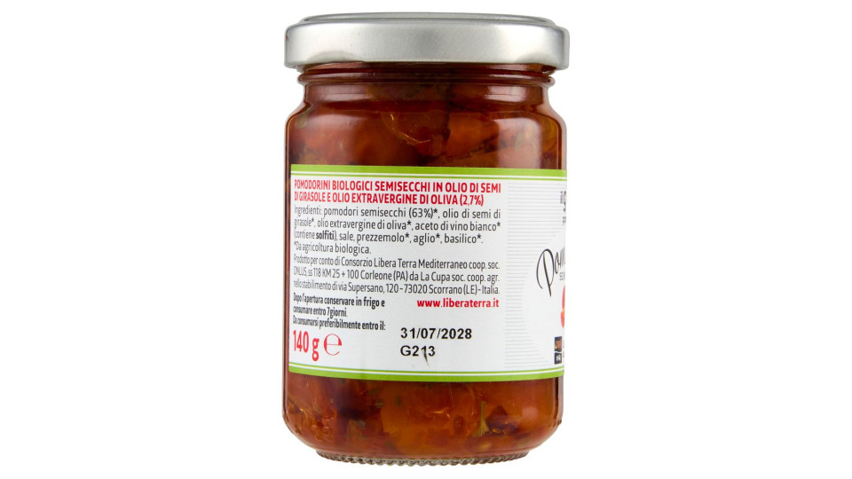 Libera Terra Il Giusto Gusto Di Puglia Pomodorini Semisecchi Bio 140 G