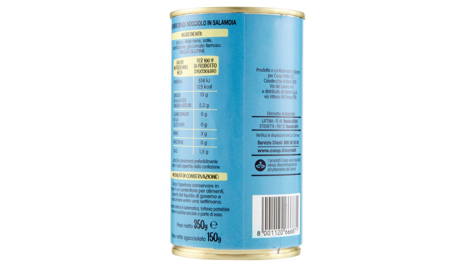 Olive Nere Senza Nocciolo 350 G