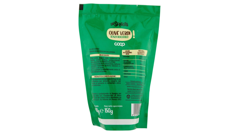 Olive Verdi Senza Nocciolo 400 G