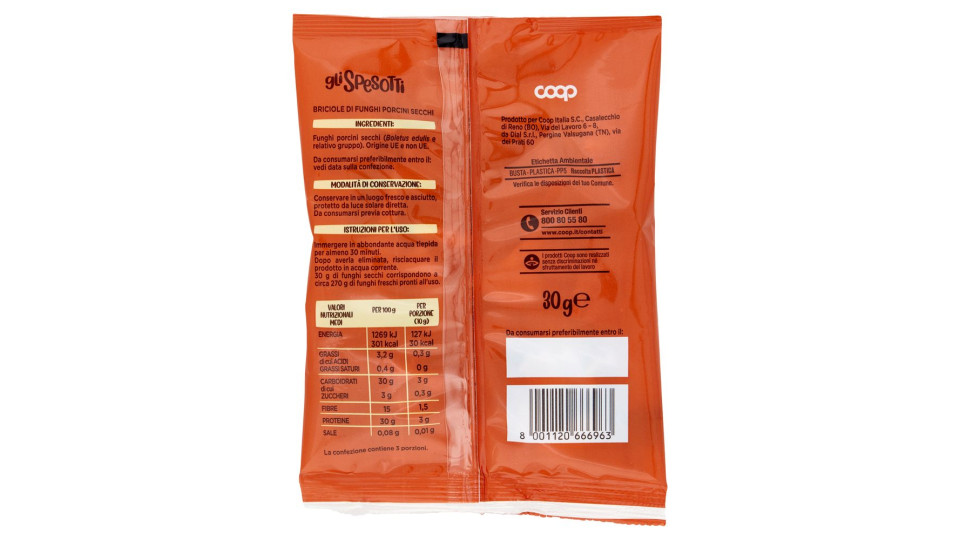 Funghi Porcini Secchi Spezzettati 30 G