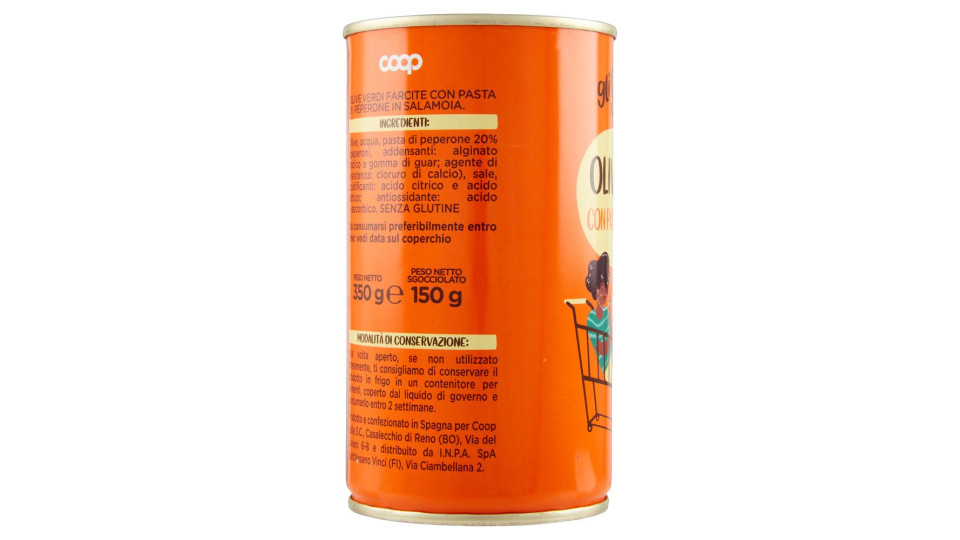Olive Verdi Con Pasta Di Peperone 350 G