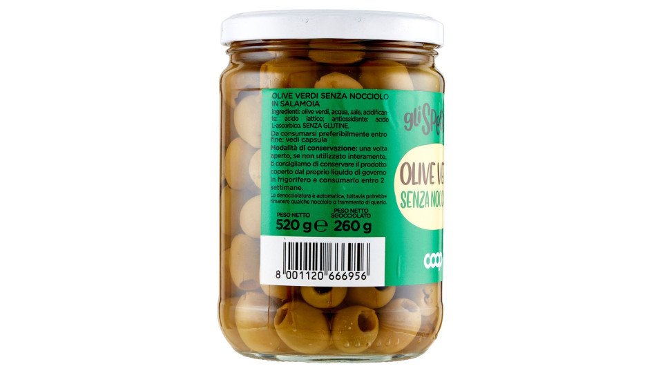 Olive Verdi Senza Nocciolo 520 G