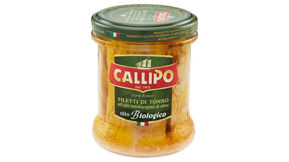 Callipo Filetti Di Tonno All'olio Extravergine Di Oliva Biologico 175 G
