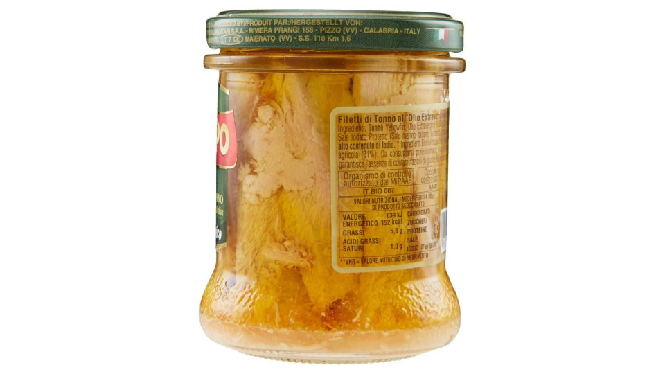 Callipo Filetti Di Tonno All'olio Extravergine Di Oliva Biologico 175 G