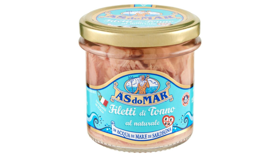 Asdomar Filetti Di Tonno Al Naturale In Acqua Di Mare Di Sardegna 150 G