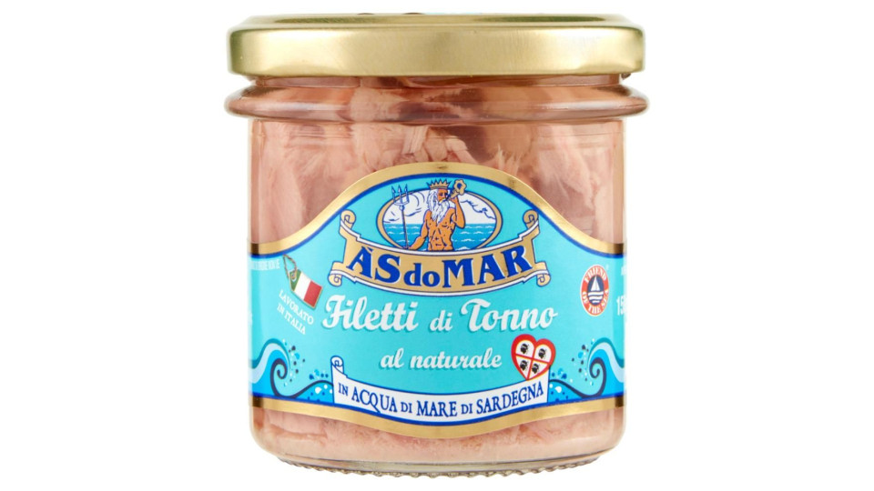 Asdomar Filetti Di Tonno Al Naturale In Acqua Di Mare Di Sardegna 150 G