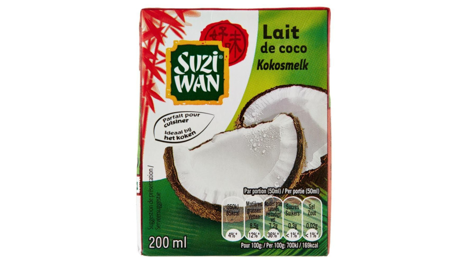 Suzi Wan Latte Di Noce Di Cocco 200 Ml