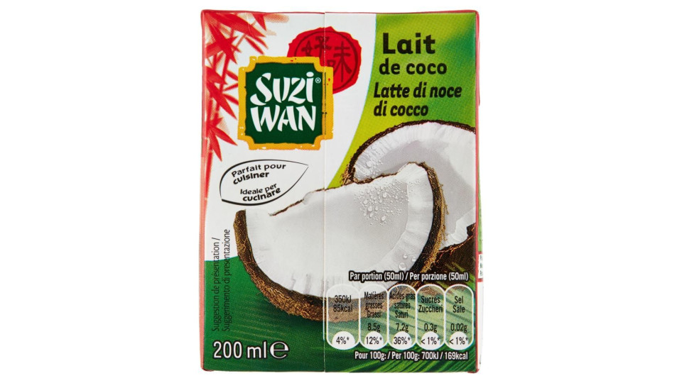 Suzi Wan Latte Di Noce Di Cocco 200 Ml
