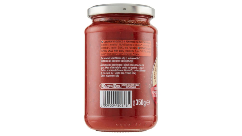 Alce Nero Pomodoro Con Basilico 350 G