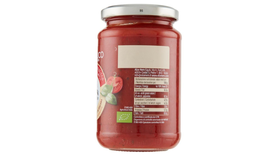 Alce Nero Pomodoro Con Basilico 350 G