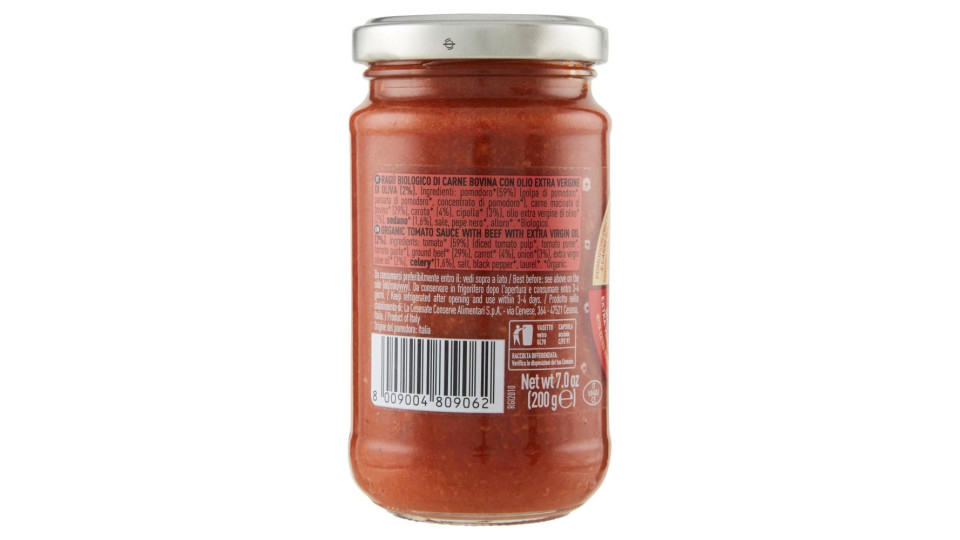 Alce Nero Ragù Alla Bolognese 200 G