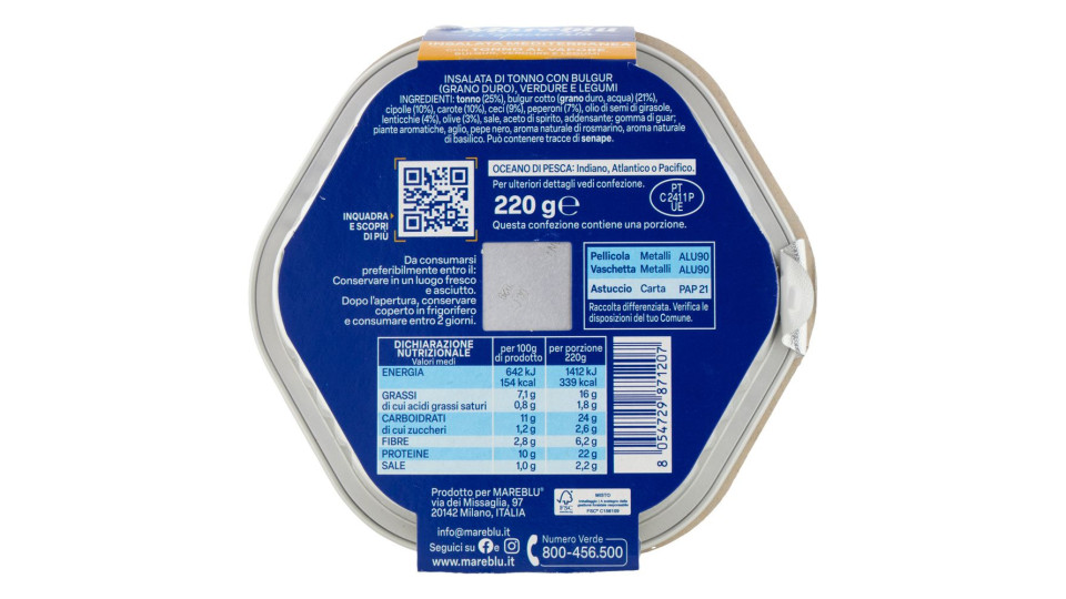 Mareblu Le Specialità Insalata Mediterranea 220 G