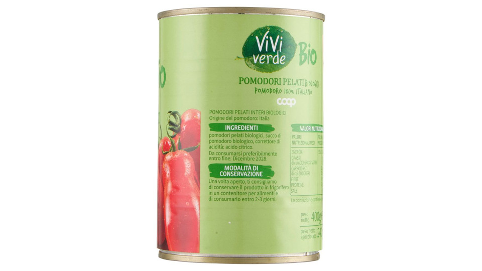 Pomodori Pelati Biologici 400 G