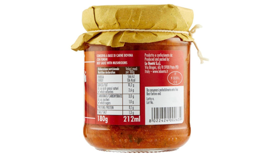 I Toscanacci Ragù Ai Funghi Con Porcini 180 G