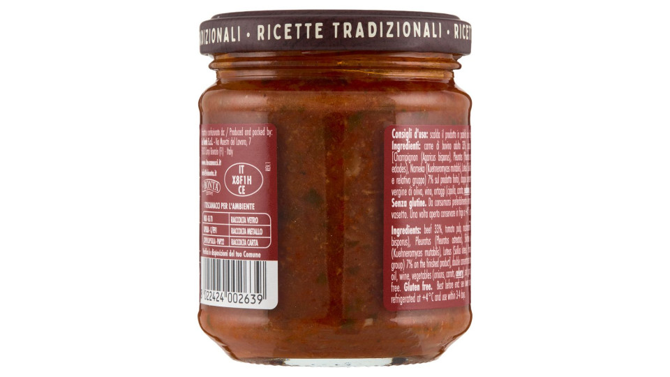 I Toscanacci Ragù Ai Funghi Con Porcini 180 G