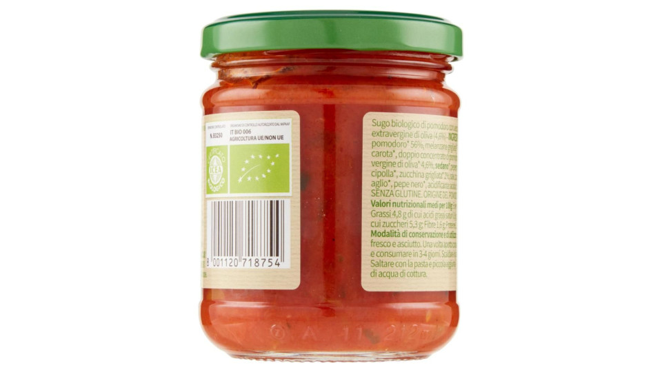 Sugo Di Pomodoro Con Verdure Biologico 190 G