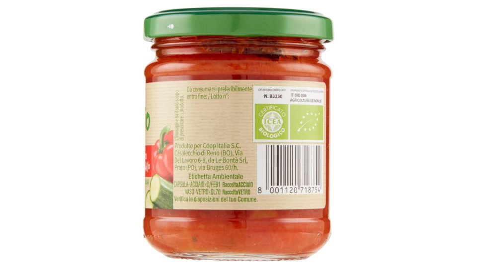 Sugo Di Pomodoro Con Verdure Biologico 190 G