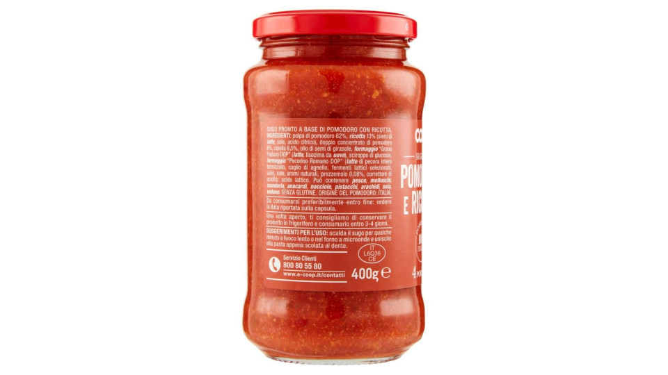 Sugo Al Pomodoro E Ricotta 400 G