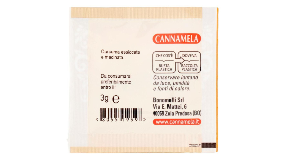 Cannamela Curcuma Macinata 3 G