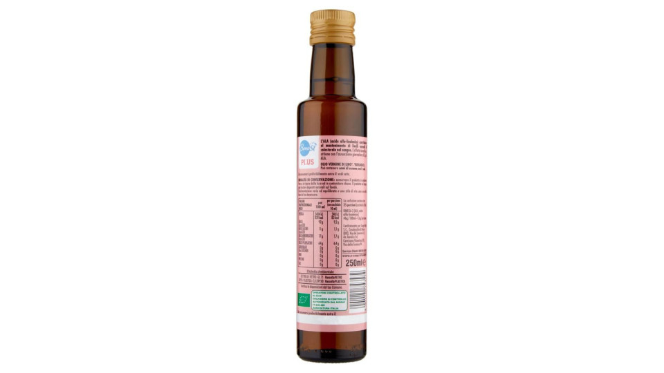 Plus Olio Vergine Di Lino Biologico 250 Ml