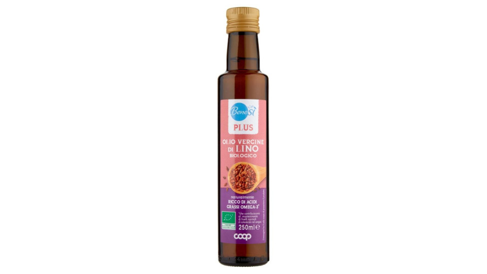 Plus Olio Vergine Di Lino Biologico 250 Ml
