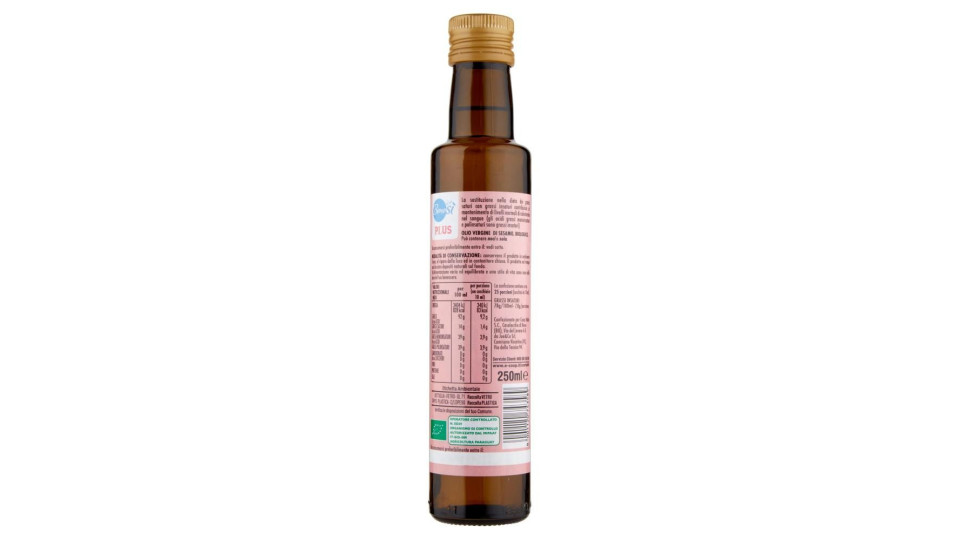 Plus Olio Vergine Di Sesamo Biologico 250 Ml