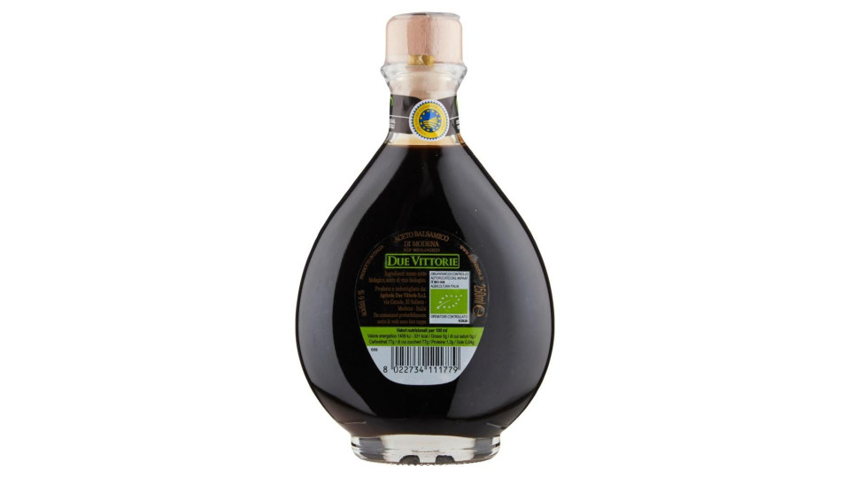 Due Vittorie Bio Aceto Balsamico Di Modena Igp 250 Ml