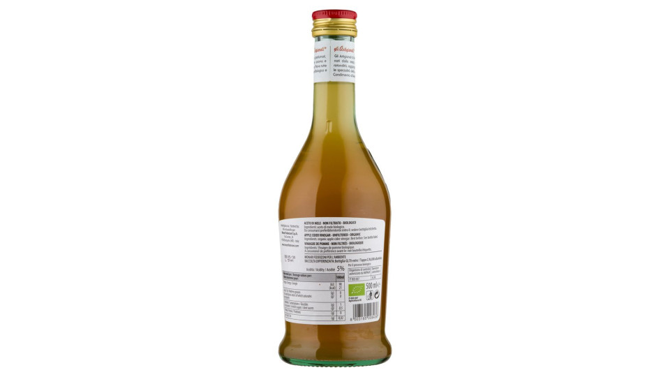 Monari Federzoni Gli Artigianali Aceto Di Mele Non Filtrato Bio 500 Ml