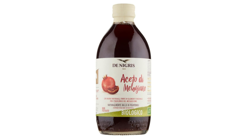 De Nigris Aceto Di Melograno Non Filtrato Biologico 500 Ml