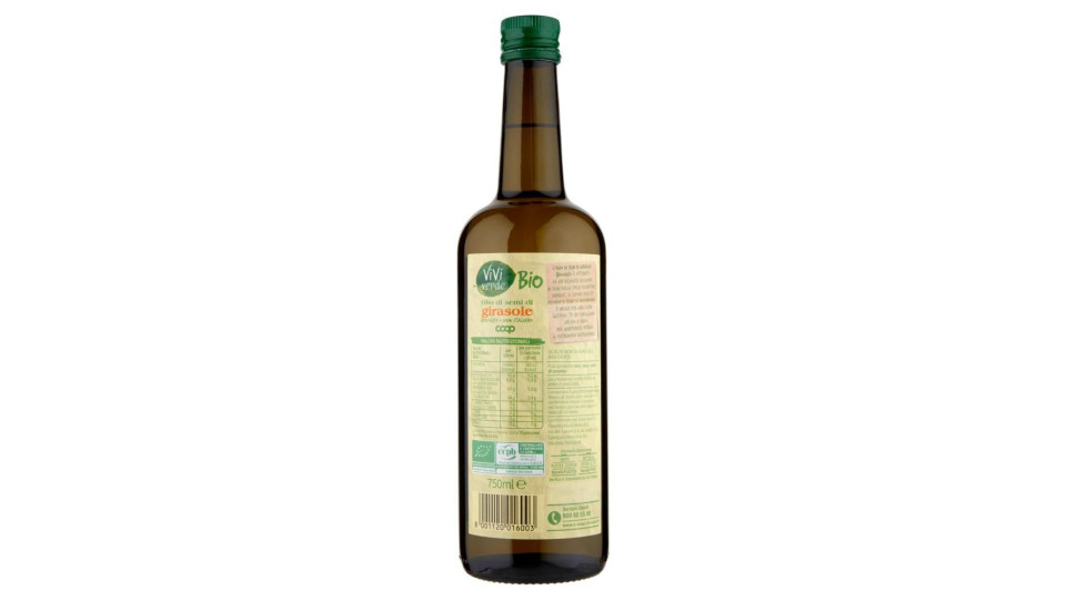 Olio Di Semi Di Girasole Biologico 100% Italiano 750 Ml